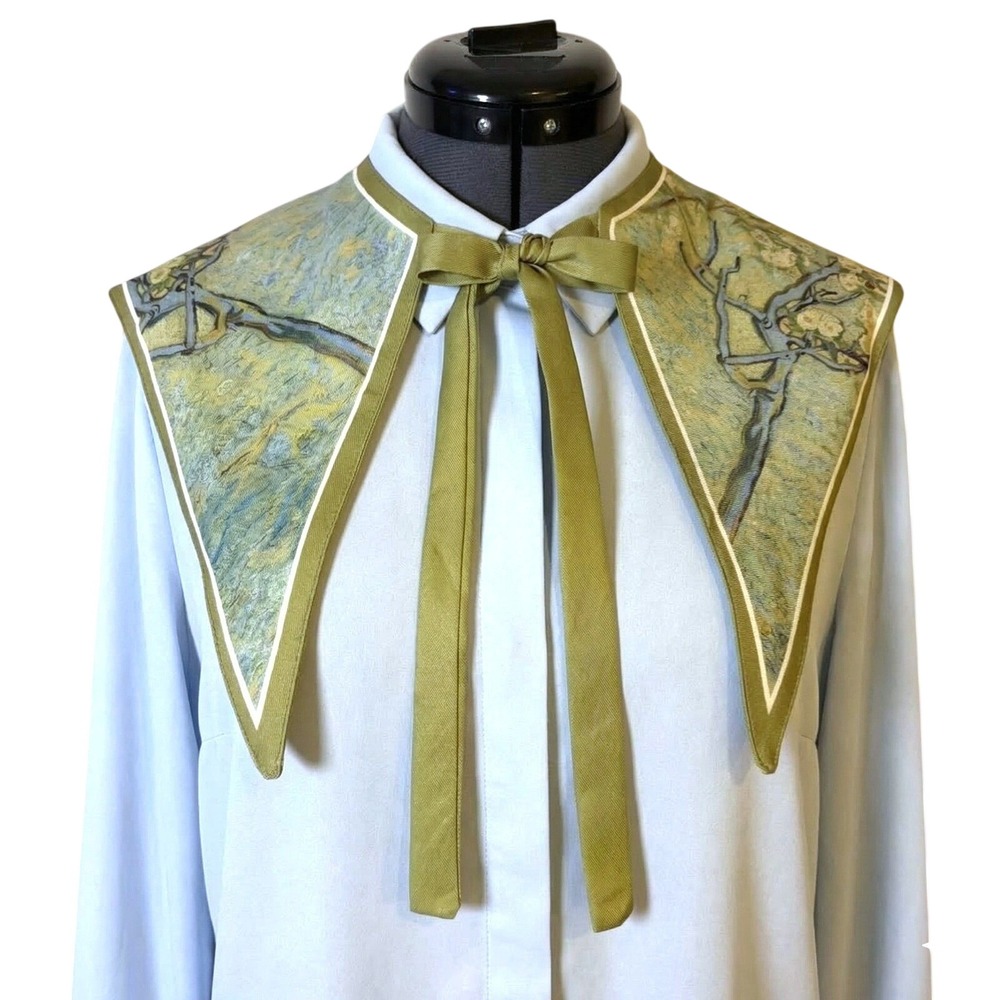 New Art Print Detachable Collar Neck Scarf Van Gogh Almond Blossom Sailor Bib